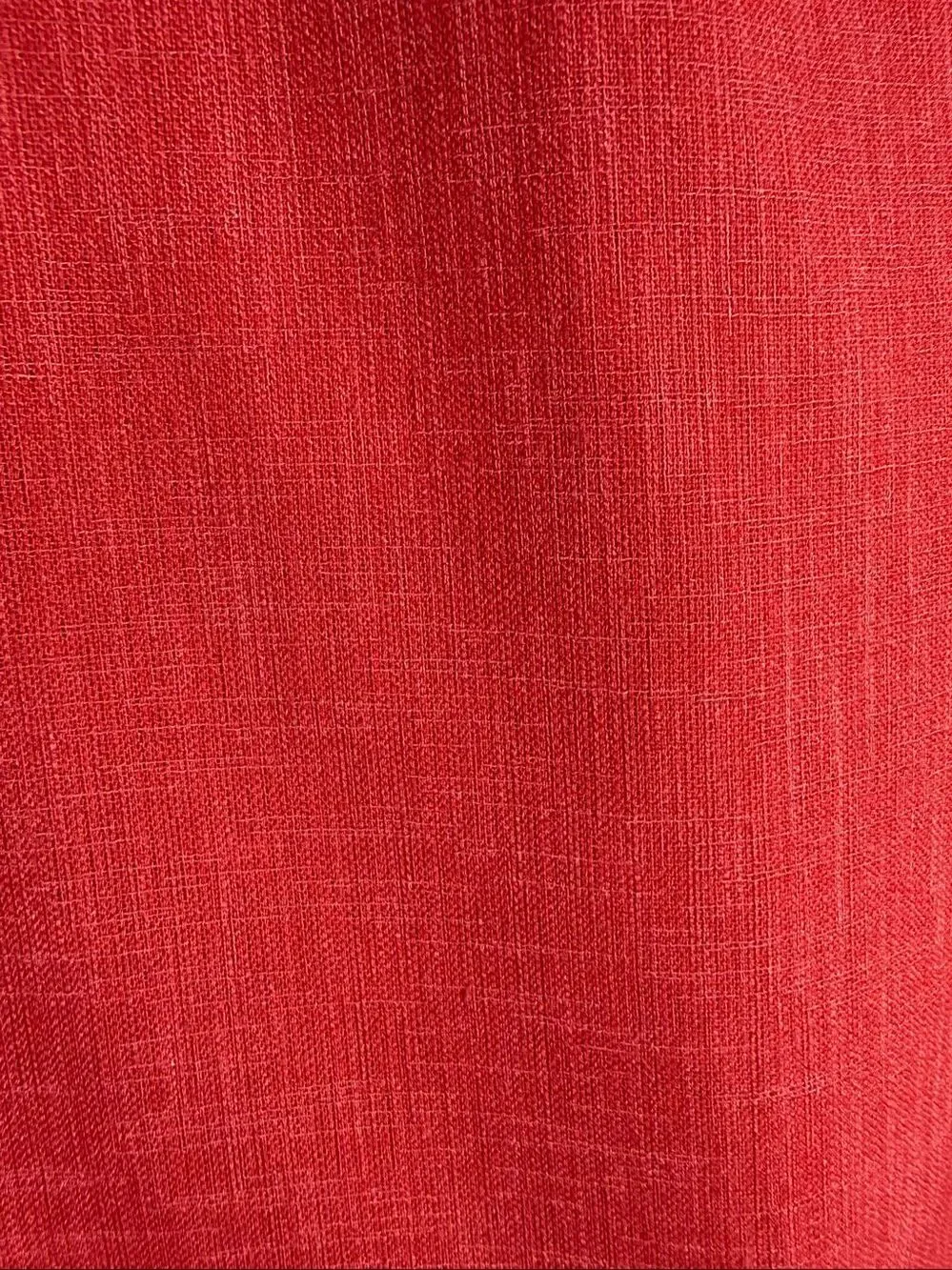 Devernois Vintage Red Linen Blend Pencil Skirt French Designer US XL